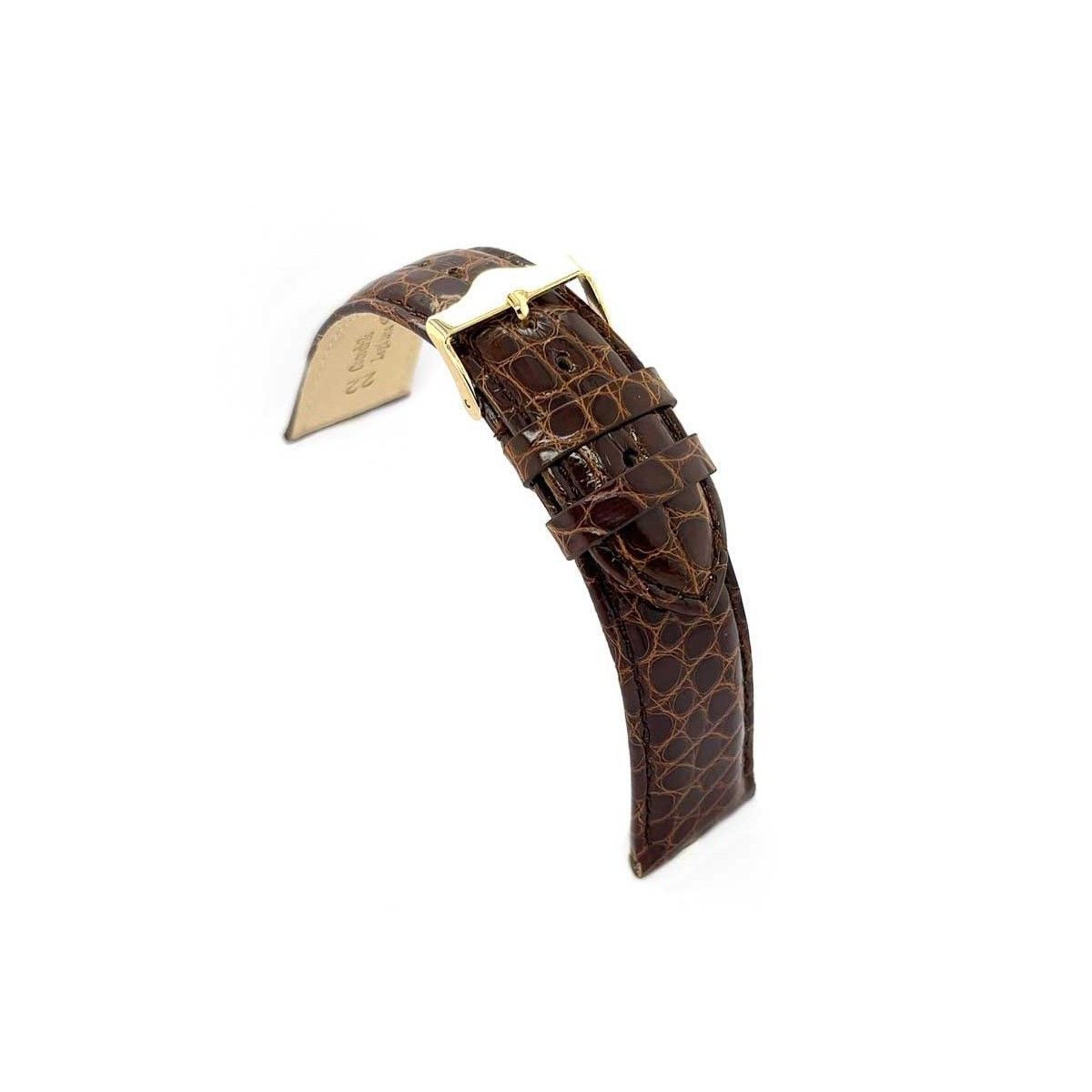 GENERICO - Correa De Reloj Diloy Cocodrilo Autentica 22 mm