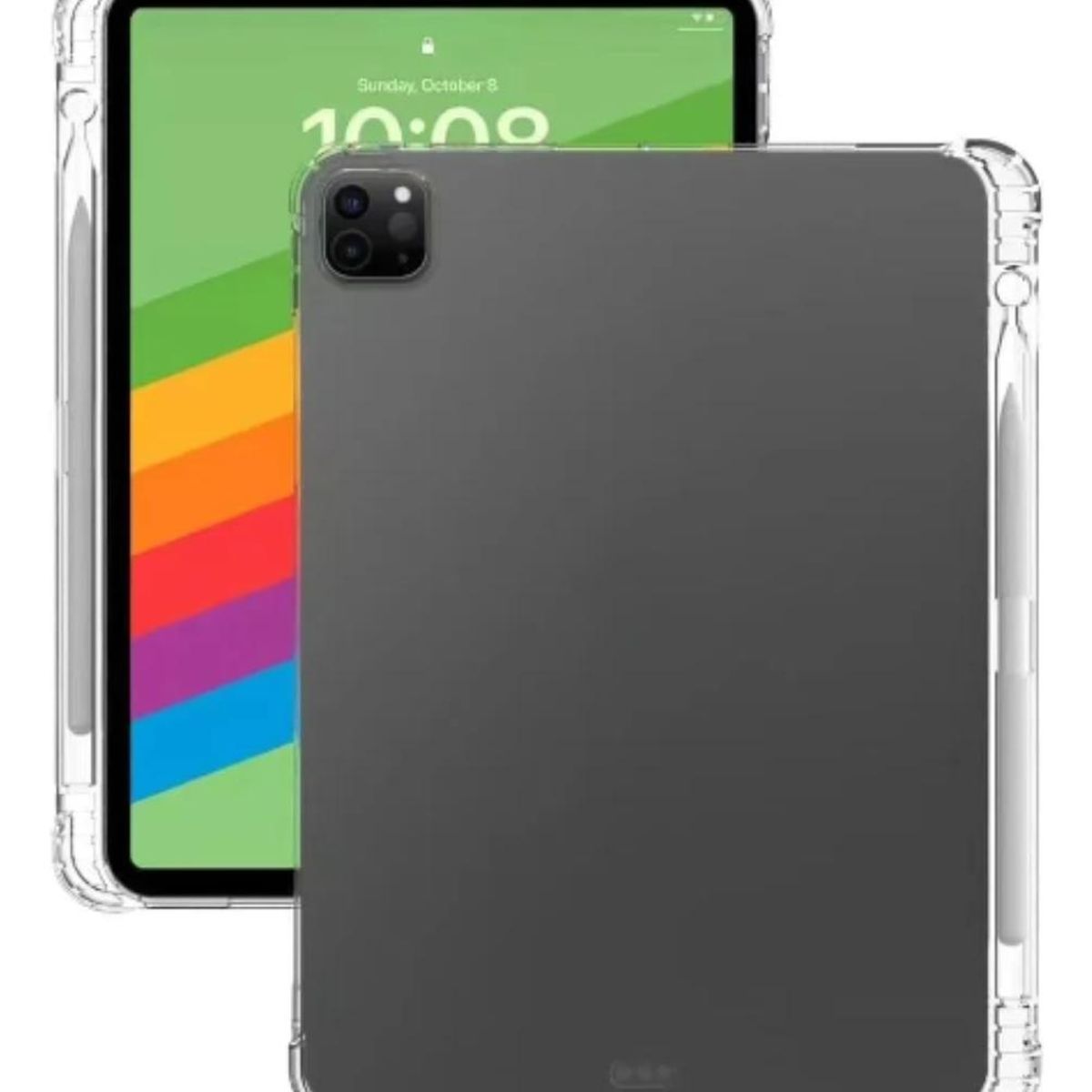 GENERICO - Carcasa Transparente para iPad Pro con Soporte para Lápiz