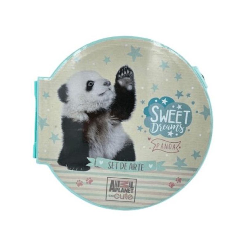 GENERICO - Maleta Escolar de Arte con 53 Accesorios Creativos Panda