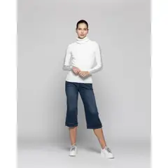 LINEATRE - Sweater Mujer Anahí cuello beatle Blanco