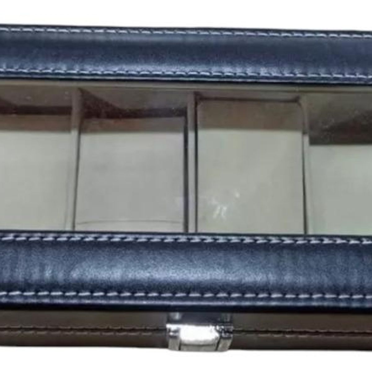 GENERICO - Caja Exhibidora de 6 Relojes en Ecocuero Negro