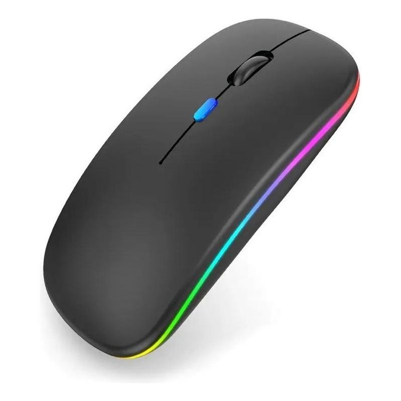 GENERICO - Mouse Inalámbrico Óptico Ergonómico con Bluetooth Negro