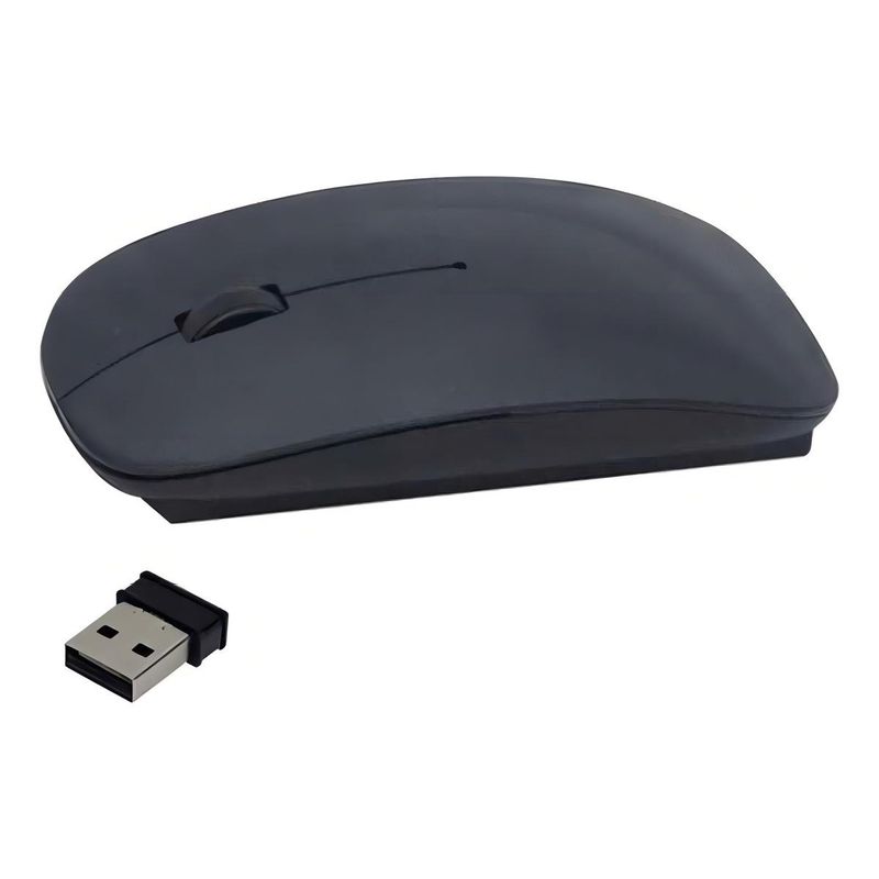 GENERICO - Mouse Inalámbrico Óptico Negro Confort y Precisión en Mano
