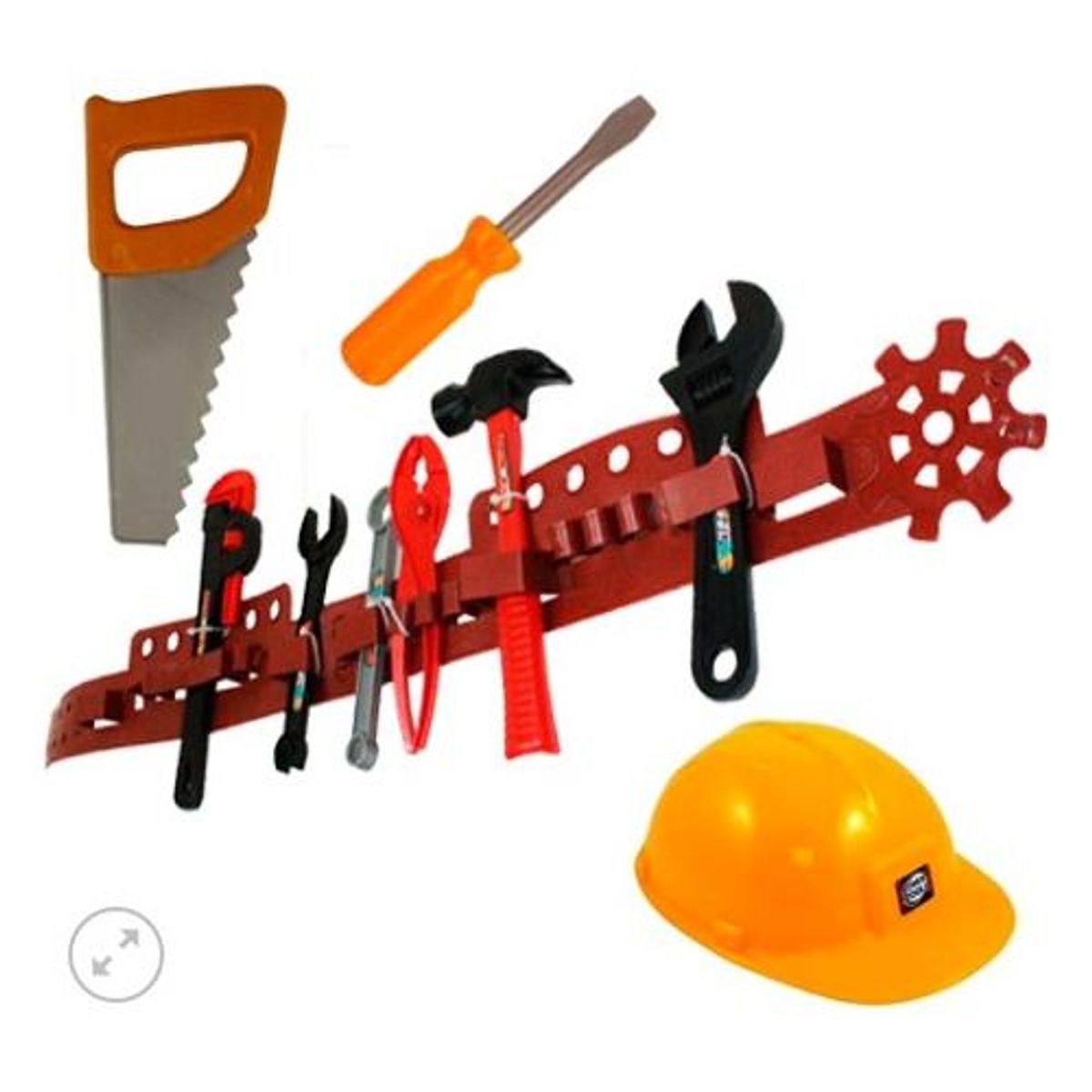 GENERICO - Kit Didáctico de Herramientas para Niños - 8 Piezas con Casco