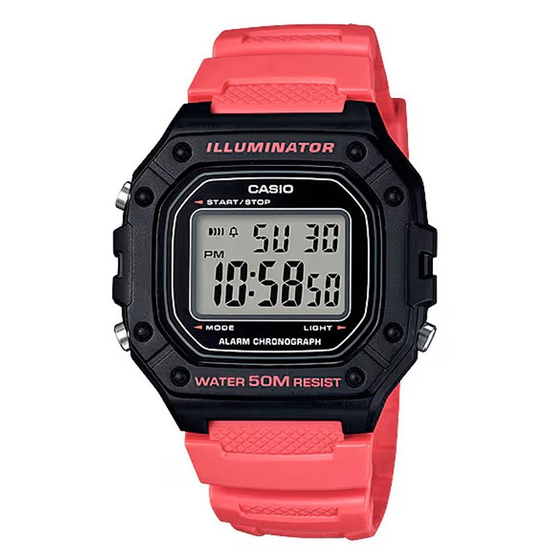 CASIO - reloj casio w218h-4b hombre deportivo iluminator