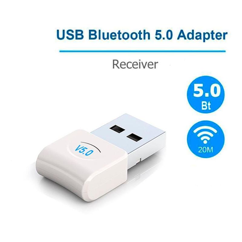GENERICO - Adaptador USB Bluetooth 50 con alcance de 20 m compacto