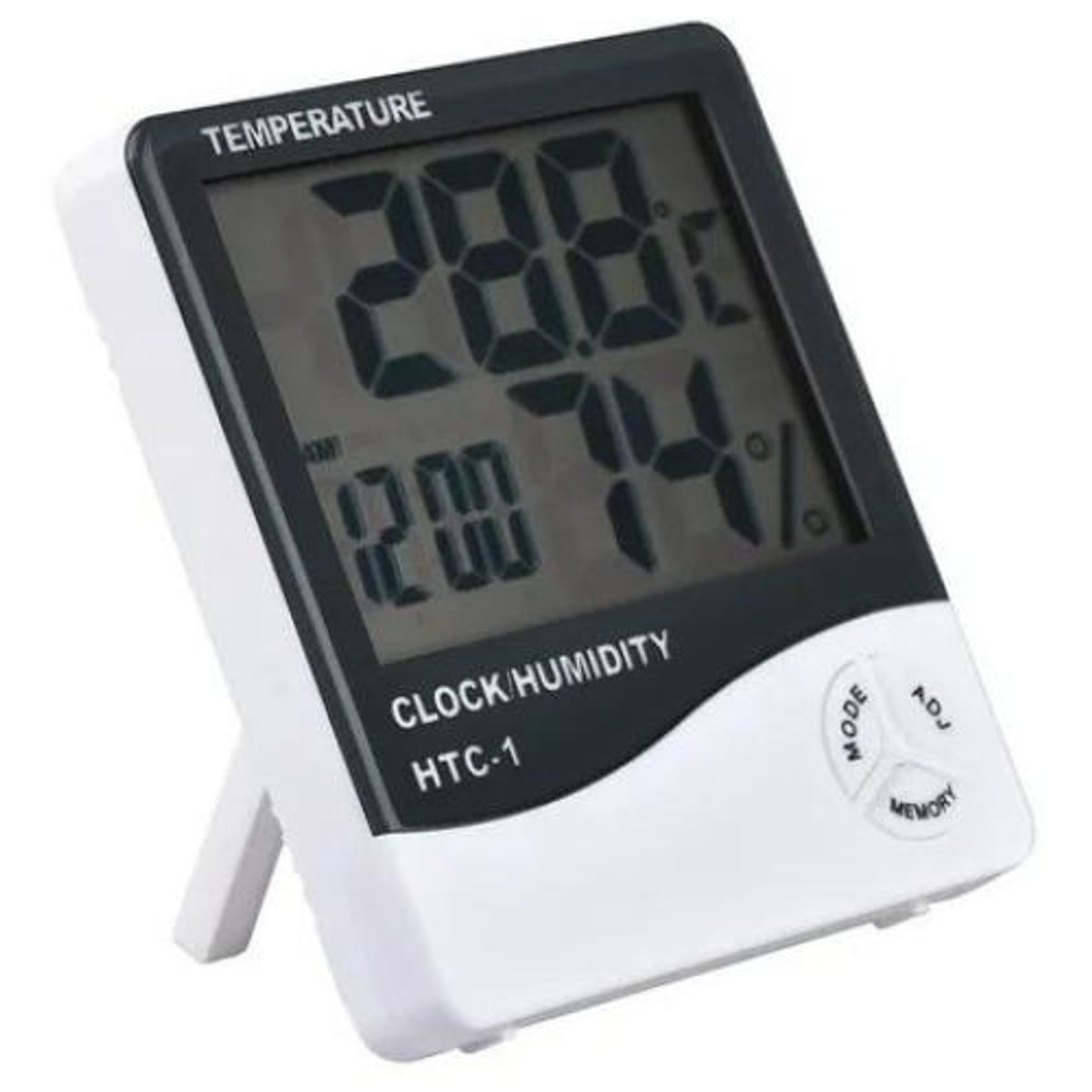 GENERICO - Termómetro Higrómetro Digital con Reloj y Calendario x3