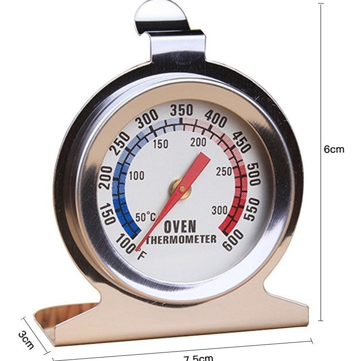GENERICO - Termómetro de Acero Inoxidable hasta 315 °C para Horno