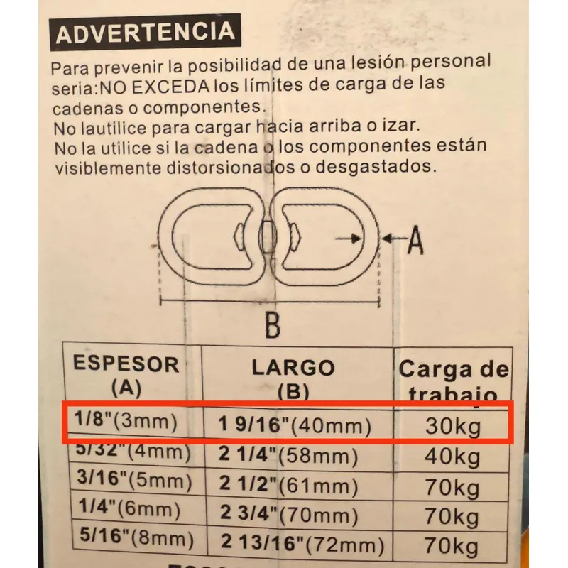 GENERICO - Pack de 12 Destorcedores Zincados 3mm para Cadenas