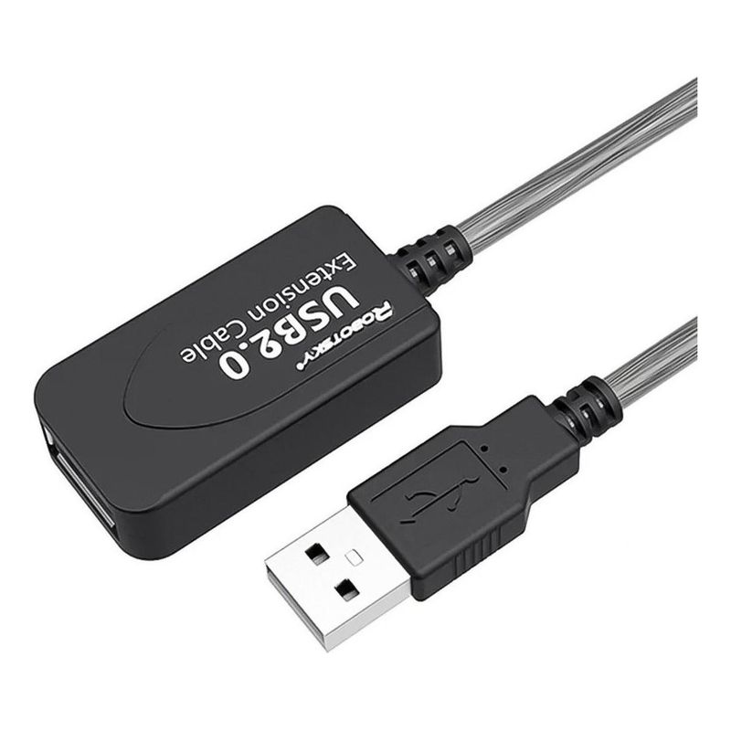 GENERICO - Cable Extensor USB 20 Activo 5 Metros Macho a Hembra