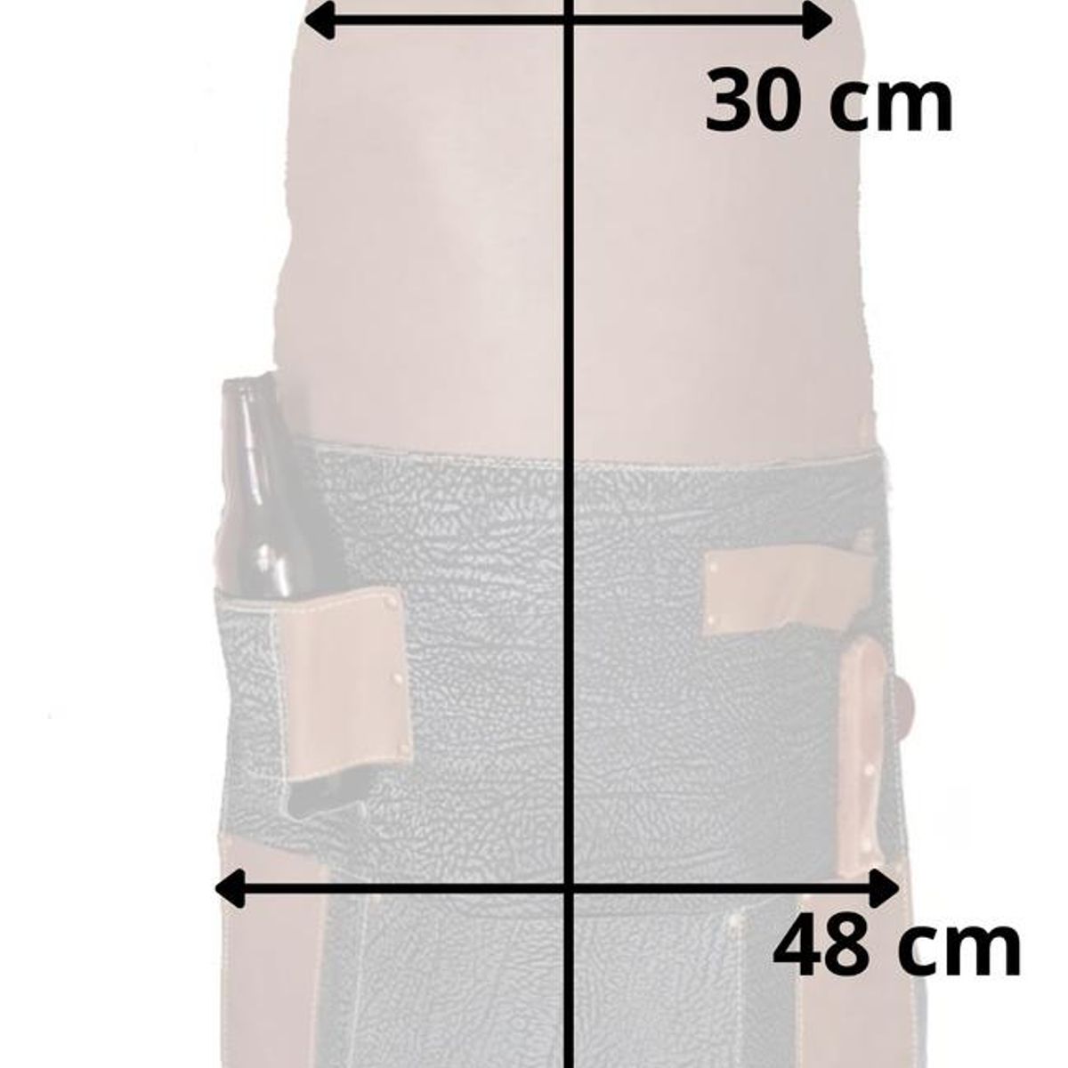 GENERICO - Pechera de Cuero Natural para Asados y Celebraciones