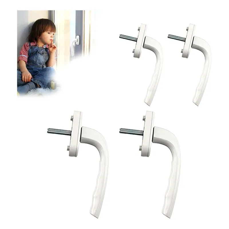 GENERICO - Manijas de Ventana Duraderas en Aluminio y Estilo Chic - 4 Pzs