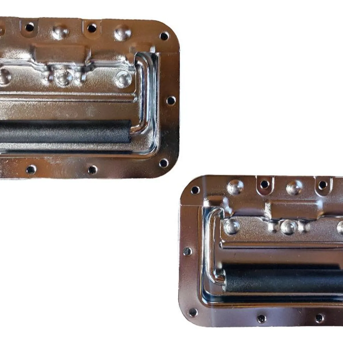 GENERICO - Manillas Medianas Embutidas Cromadas para Flight Case 2 Piezas