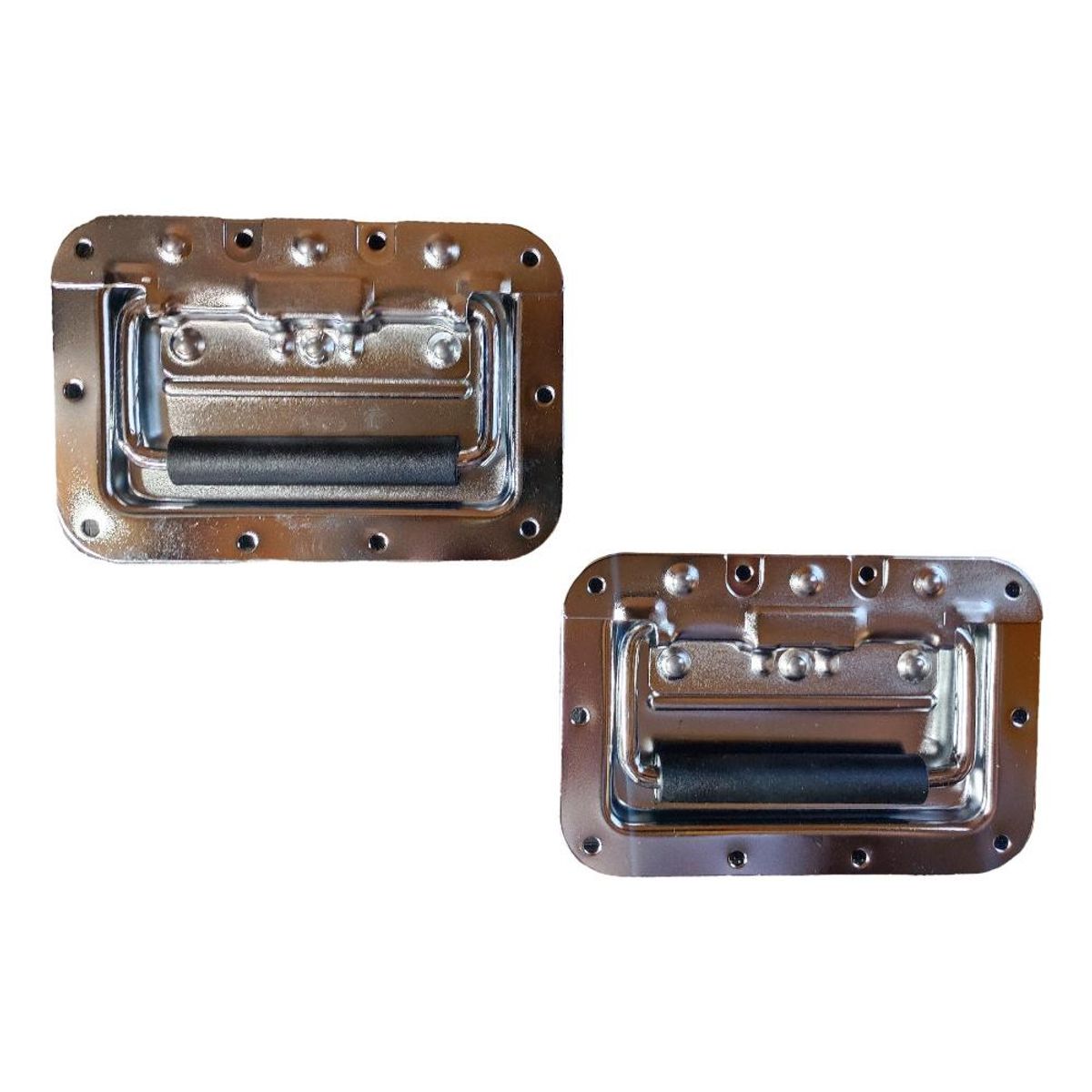 GENERICO - Manillas Medianas Embutidas Cromadas para Flight Case 2 Piezas