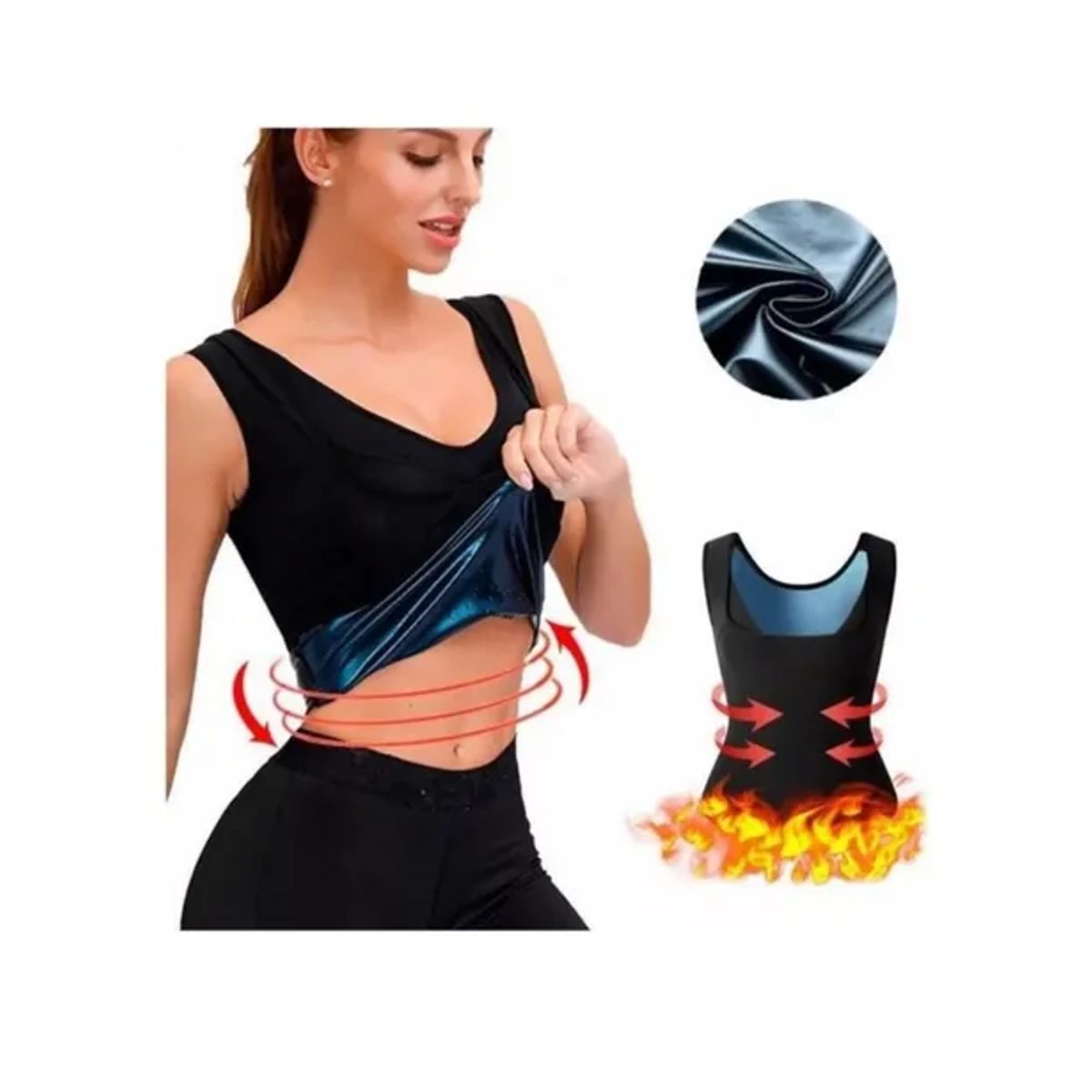 GENERICO - Faja Reductora Sweat Shaper Tipo Sauna Quema Grasa Spandex