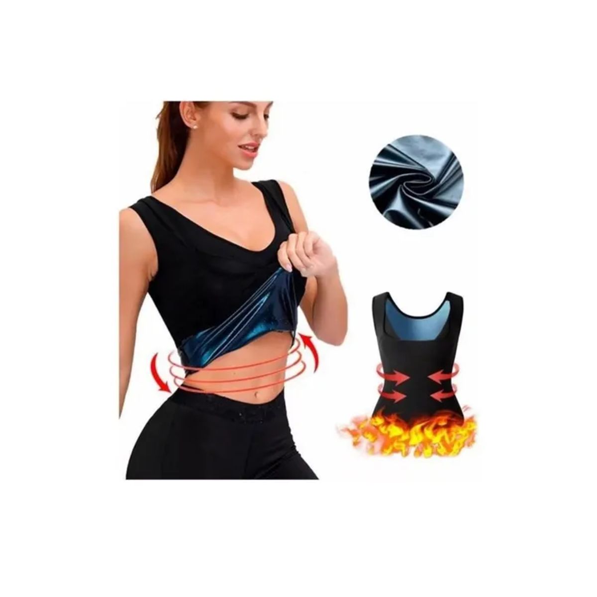 GENERICO - Faja Reductora Sweat Shaper Tipo Sauna Quema Grasa Spandex