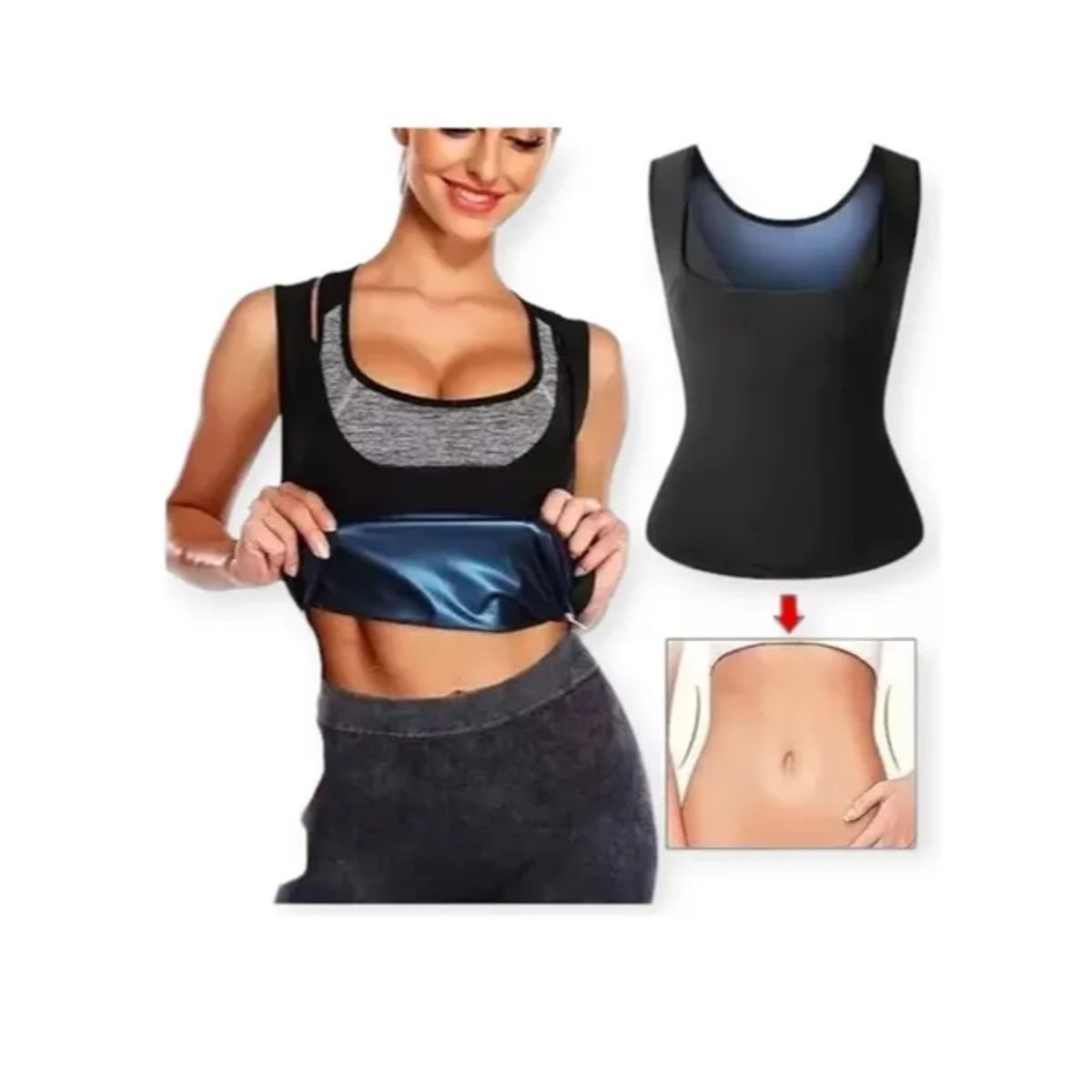 GENERICO - Faja Reductora Sweat Shaper Tipo Sauna Quema Grasa Spandex