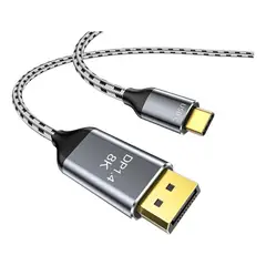 GENERICO - Cable Adaptador USB-C a DisplayPort 8K 2m Gris Anti-interferente