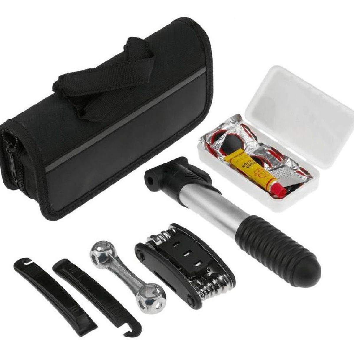 GENERICO - Kit Multifuncional de Herramientas y Bomba para Bicicleta
