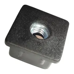 GENERICO - Regatones Plásticos 30x30 con Tuerca - Pack de 20 Unidades