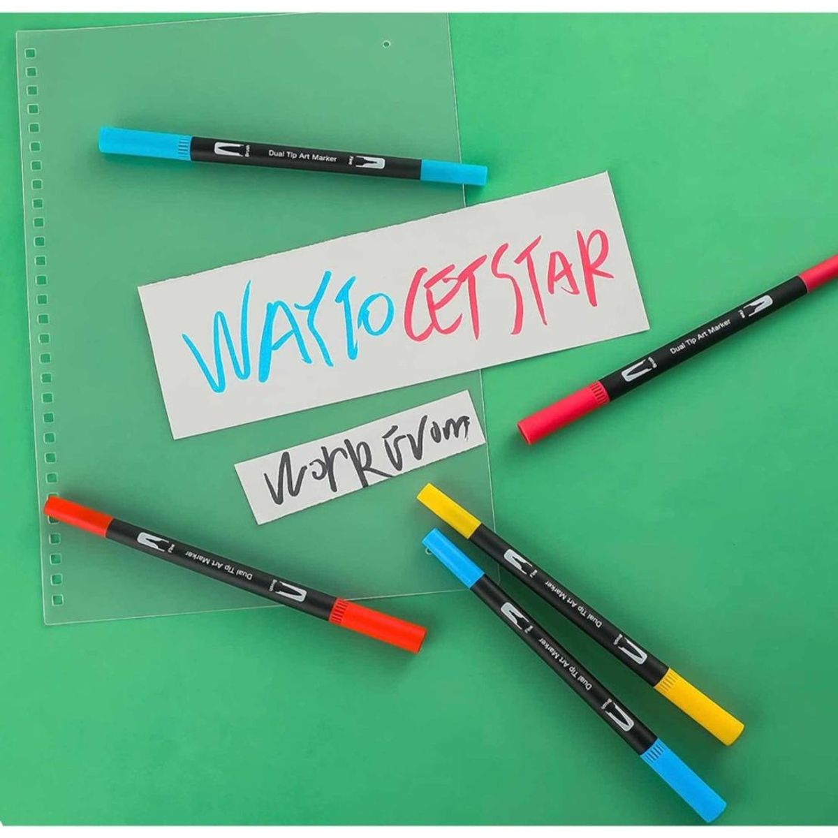 GENERICO - Marcadores Doble Punta para Colorear - 100 Colores Vibrantes