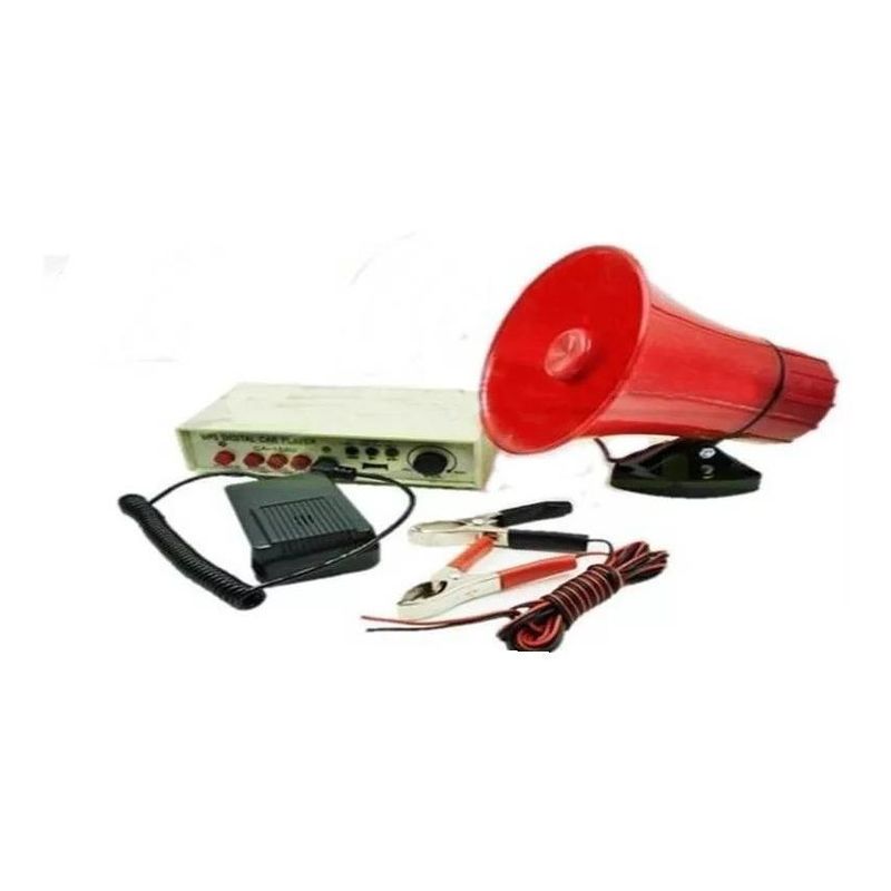 GENERICO - Megáfono MP3 USB con grabador y potente sirena 25W