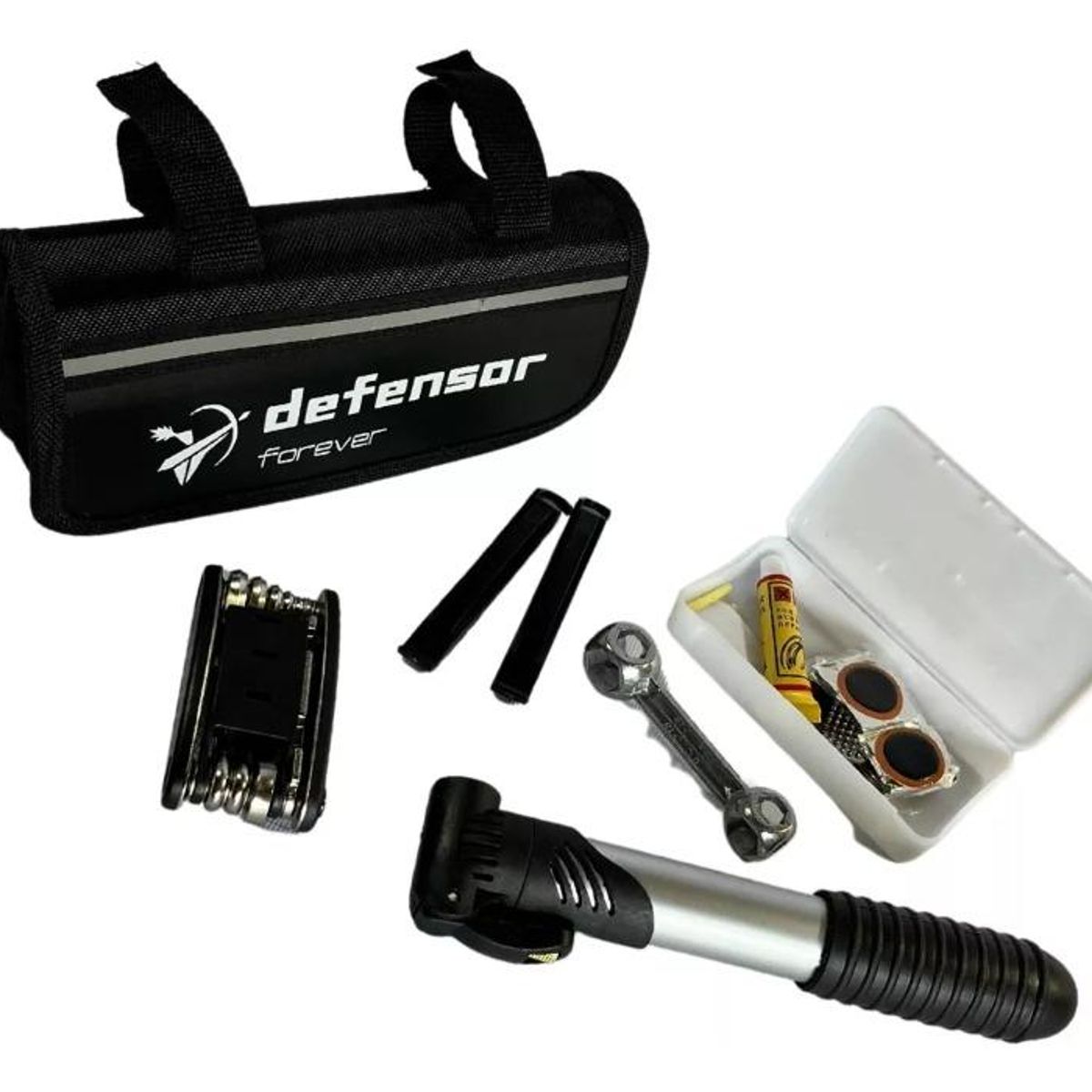 GENERICO - Kit Portátil de Herramientas y Parcheo para Bicicleta