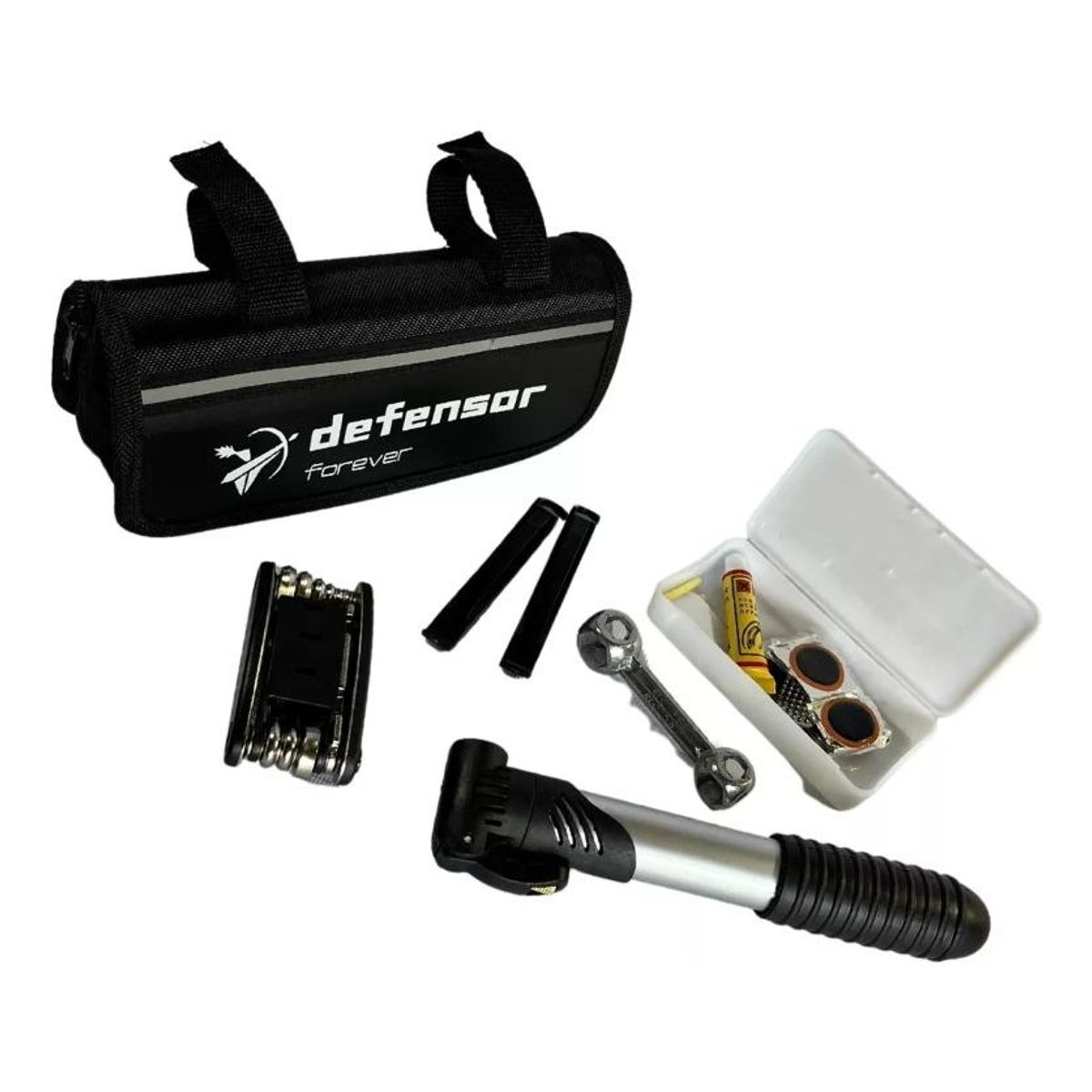 GENERICO - Kit Portátil de Herramientas y Parcheo para Bicicleta