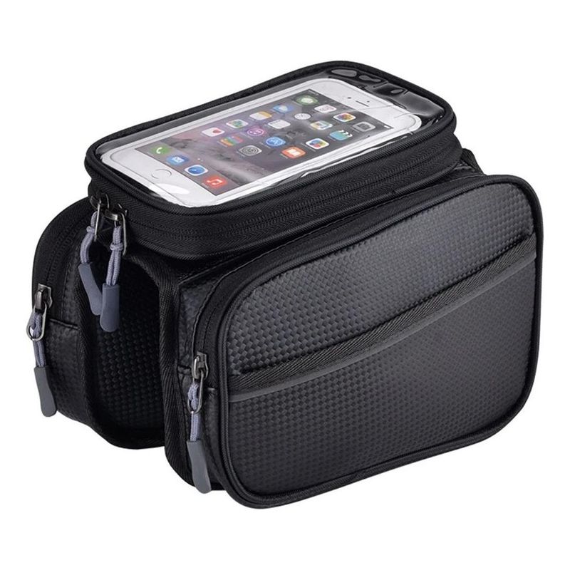 GENERICO - Bolso Alforja para Bicicleta con Pantalla Táctil y Dos Comp