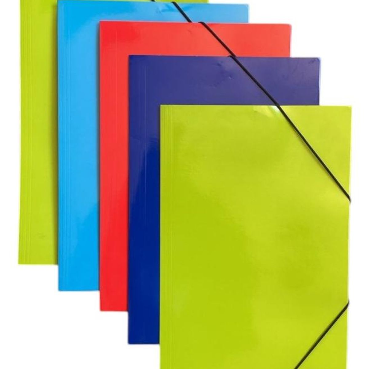 GENERICO - Carpeta de Cartón con Elástico y Colores para Organizar 10 Un