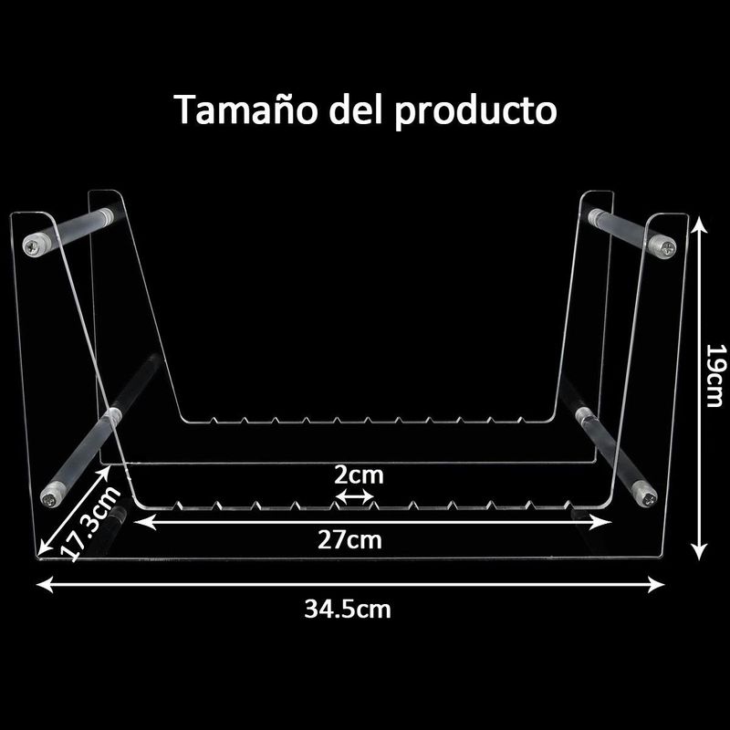 GENERICO - Soporte Acrílico para Vinilos con 50 Discos de Capacidad