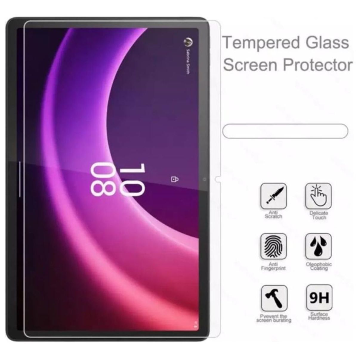 GENERICO - Funda Giratoria 360° para Tablet de 115 con Vidrio Protector