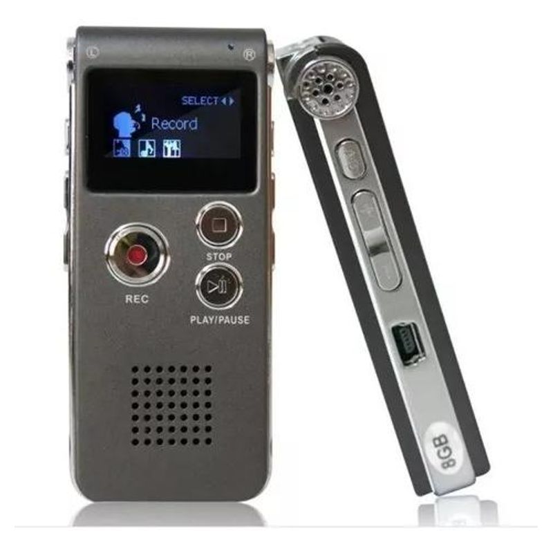 GENERICO - Grabadora Digital Profesional 8GB con Micrófono y USB