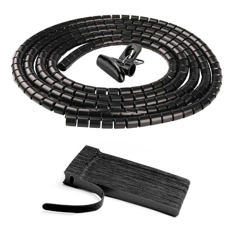 GENERICO - Organizador Espiral de Cables PE 10m Flexibilidad y Estilo
