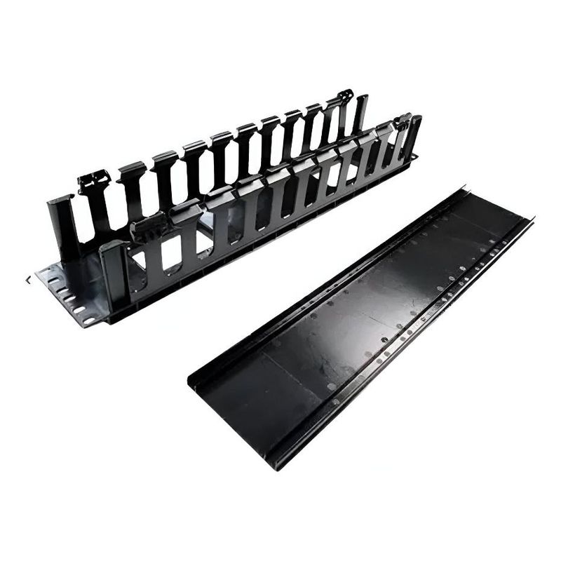 GENERICO - Organizador Rack 2U para Cables de 19 Pulgadas 12 Ranuras