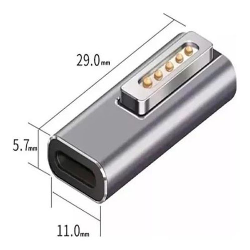 GENERICO - Adaptador Magnético USB-C para Carga sin Enredos
