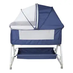 MUNDO ONLINE - Cuna Colecho Moises Bebe Mecedora 6 Alturas Safe&soft Azul