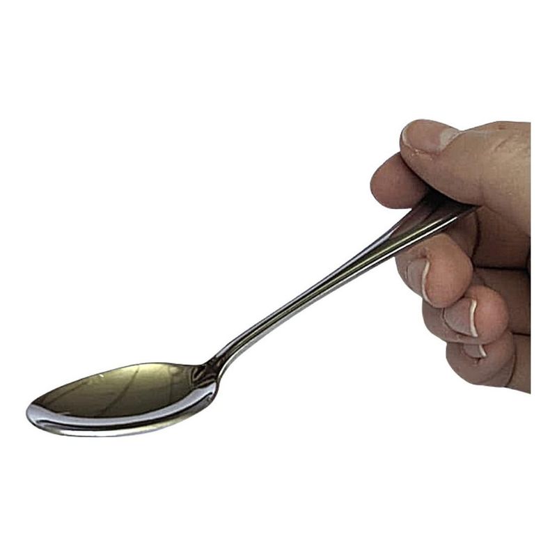 GENERICO - Cuchara de Acero Inoxidable con Mango Gris para Postres