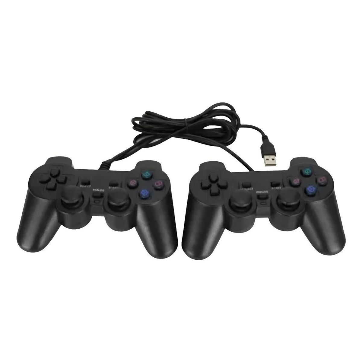 GENERICO - Kit de 2 Joysticks USB con Diseño Ergonómico y Vibración