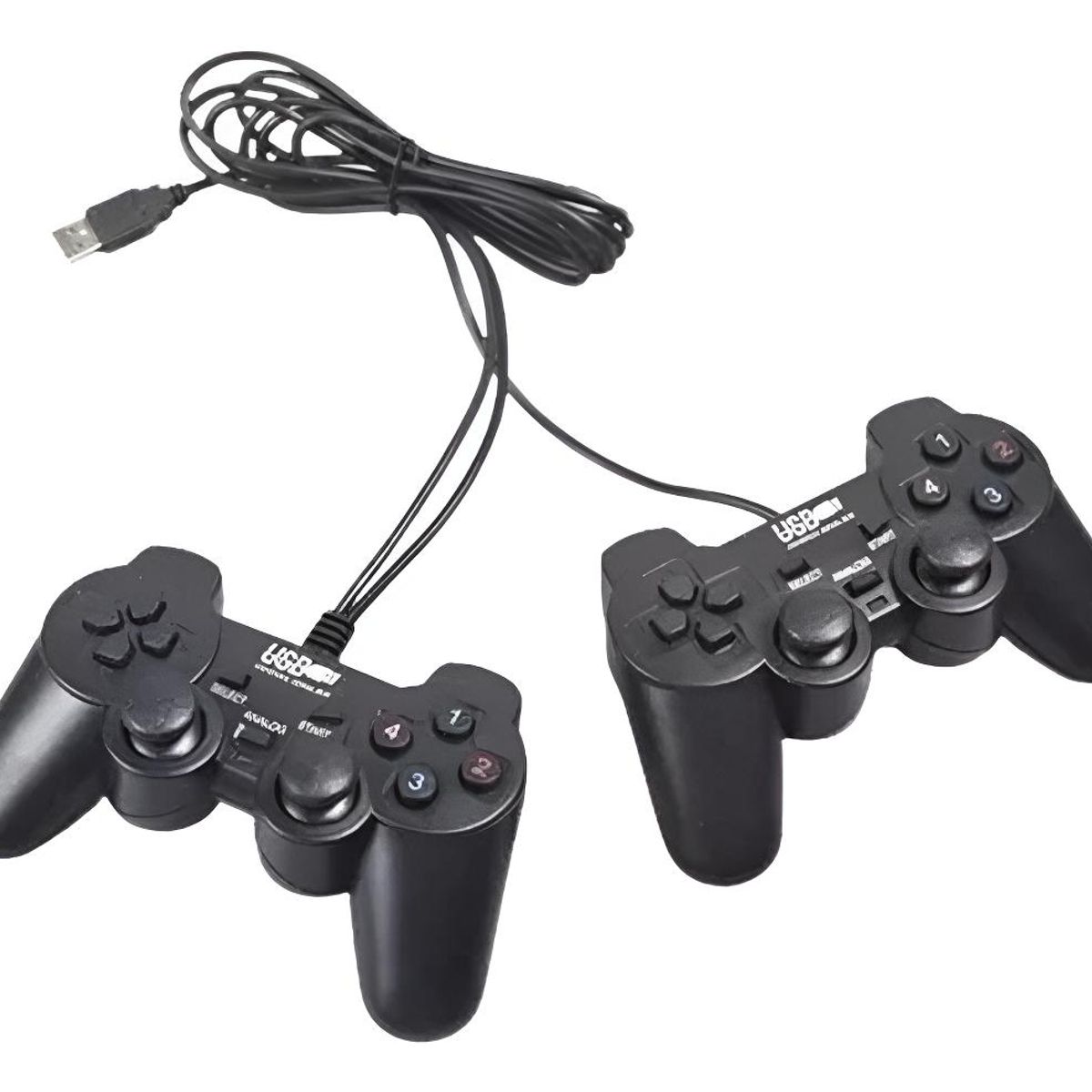 GENERICO - Kit de 2 Joysticks USB con Diseño Ergonómico y Vibración