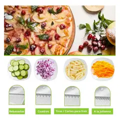 GENERICO - Cortador Mandolina Vertical con Cuchillas Ajustables y Pelador