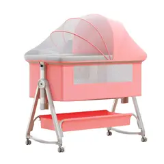 MUNDO ONLINE - Cuna Colecho Moises Bebe Mecedora 6 Alturas Safe&soft rosado