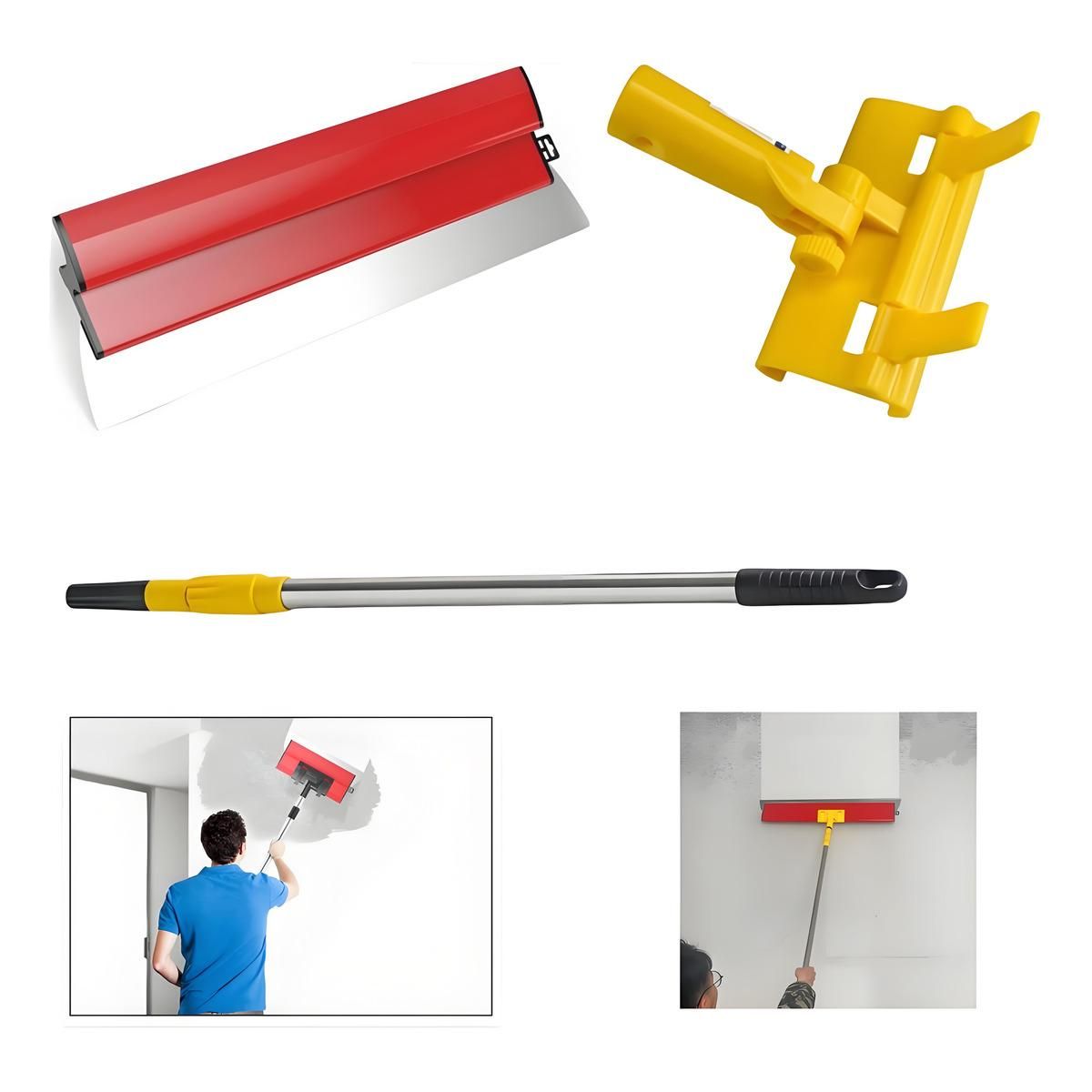 GENERICO - Alisador de Yeso Inoxidable de 80 cm con Varilla Extensora