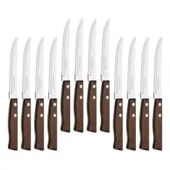 GENERICO - Set 12 Cuchillos de Acero Inoxidable con Base Estilizada