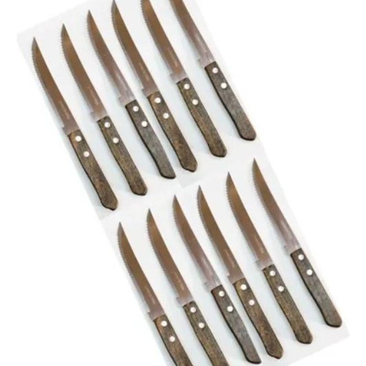 GENERICO - Set 12 Cuchillos de Acero Inoxidable con Base Estilizada