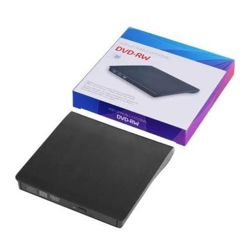 GENERICO - Grabador Externo de DVD y CD USB Compacto y Portable