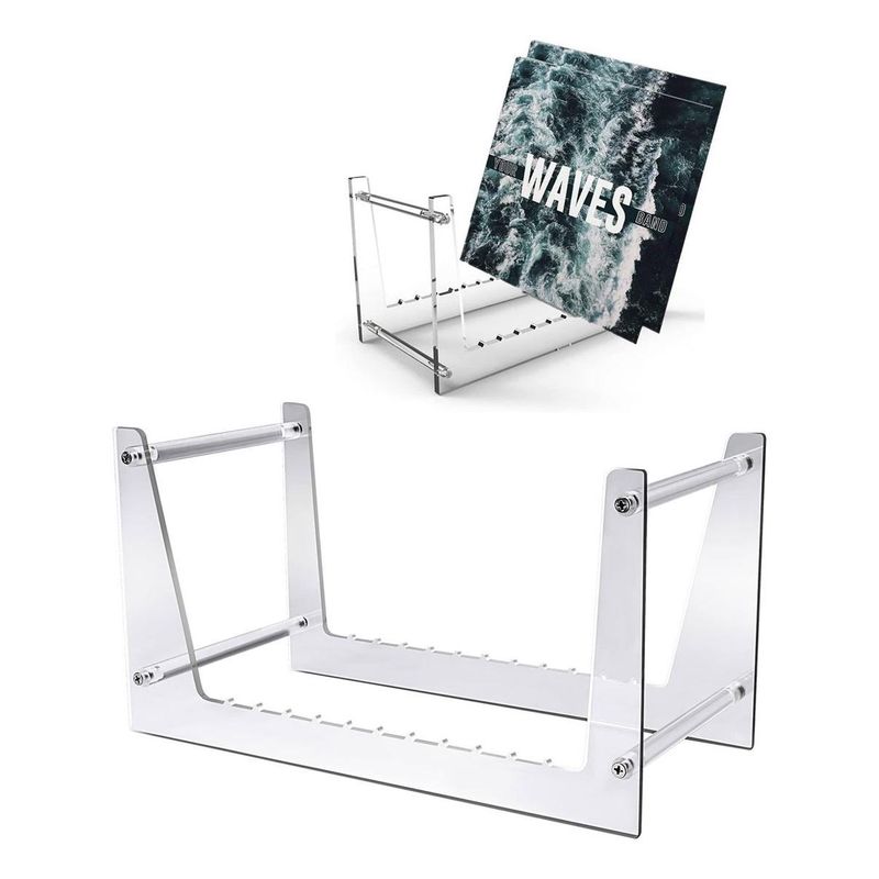 GENERICO - Soporte Acrílico para Discos de Vinilo Elegante y Funcional