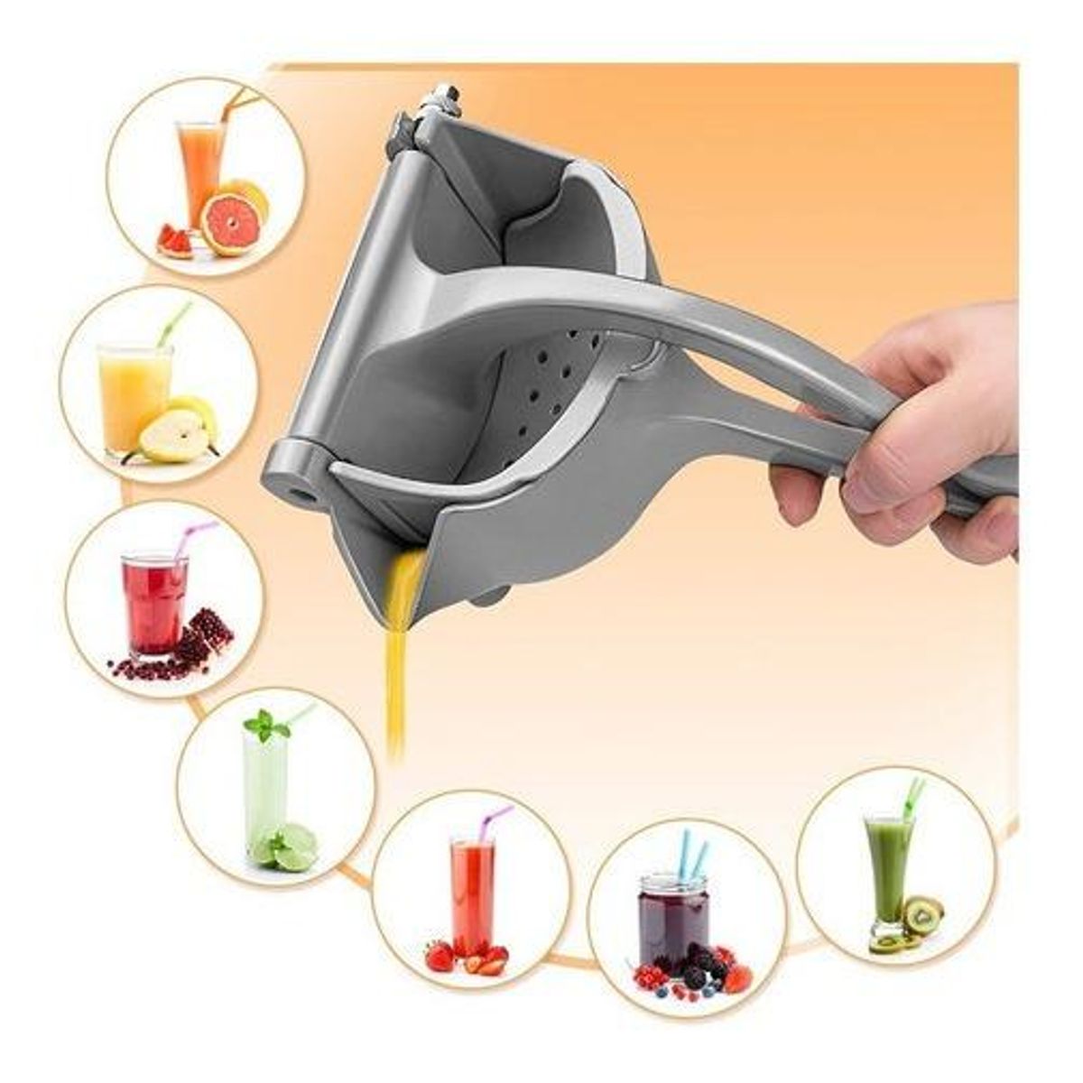 GENERICO - Exprimidor Manual de Cítricos con Mango Ergonómico y BPA-Free