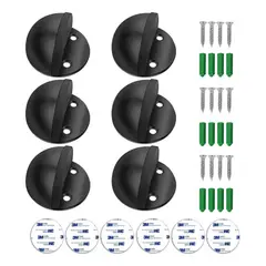 GENERICO - Tope de Puerta en Acero Inoxidable con Amortiguador de Goma