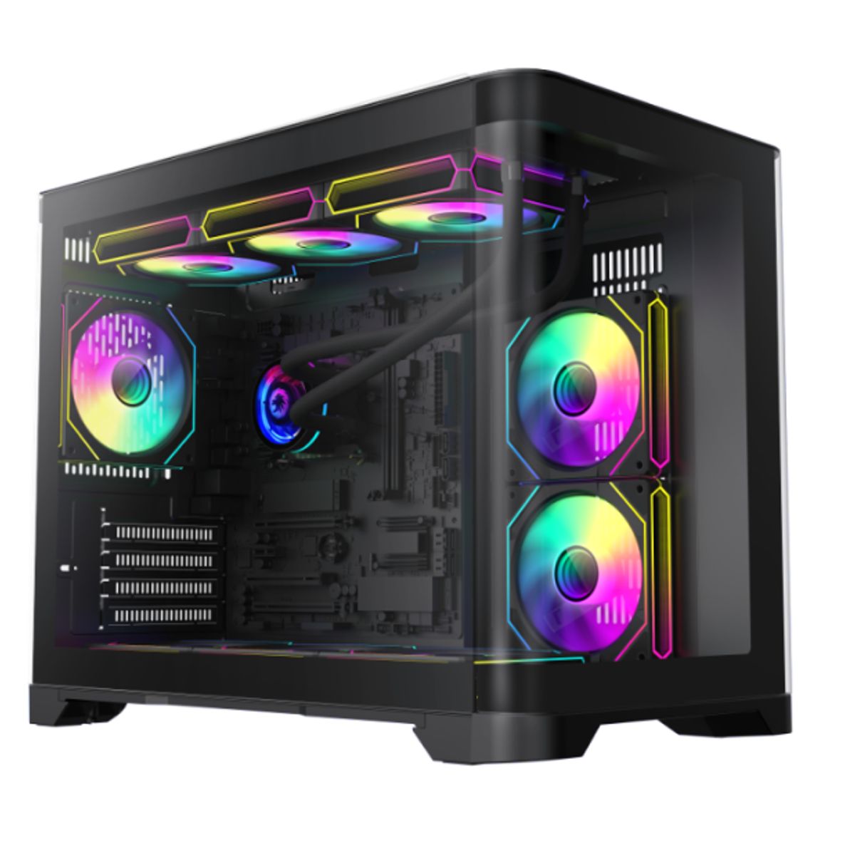 GAMEMAX - Gabinete - GameMax HYPE-M - S-Fuente - Micro ATX - Black